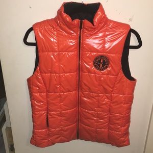 Orange and Black reversible vest